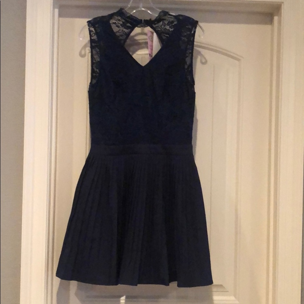 Navy lace dress